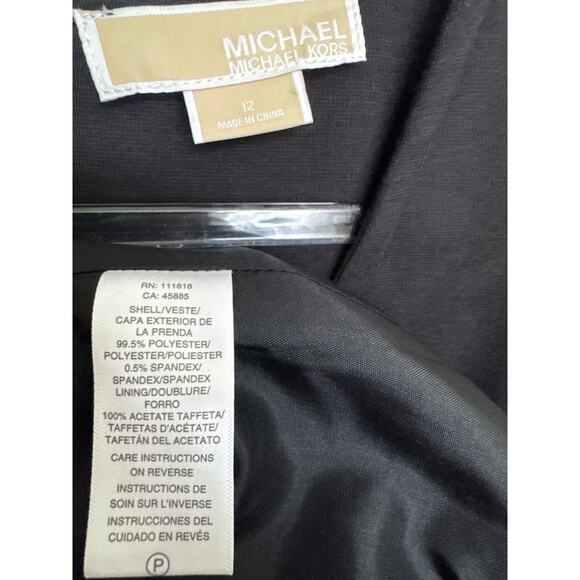 Michael Michael Kors Black Bubble Hem Plaid Skirt Dress hoilday formal Size 12 - Picture 4 of 12